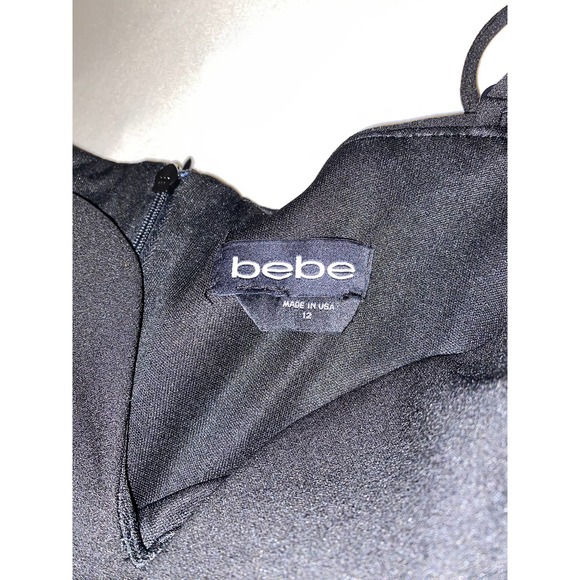 BEBE CASUAL FORMAL BLACK DRESS L NEW WITH TAG - Picture 4 of 6